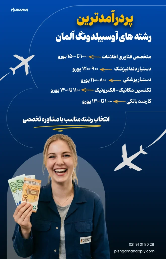 پردرآمدترین رشته های آوسبیلدونگ